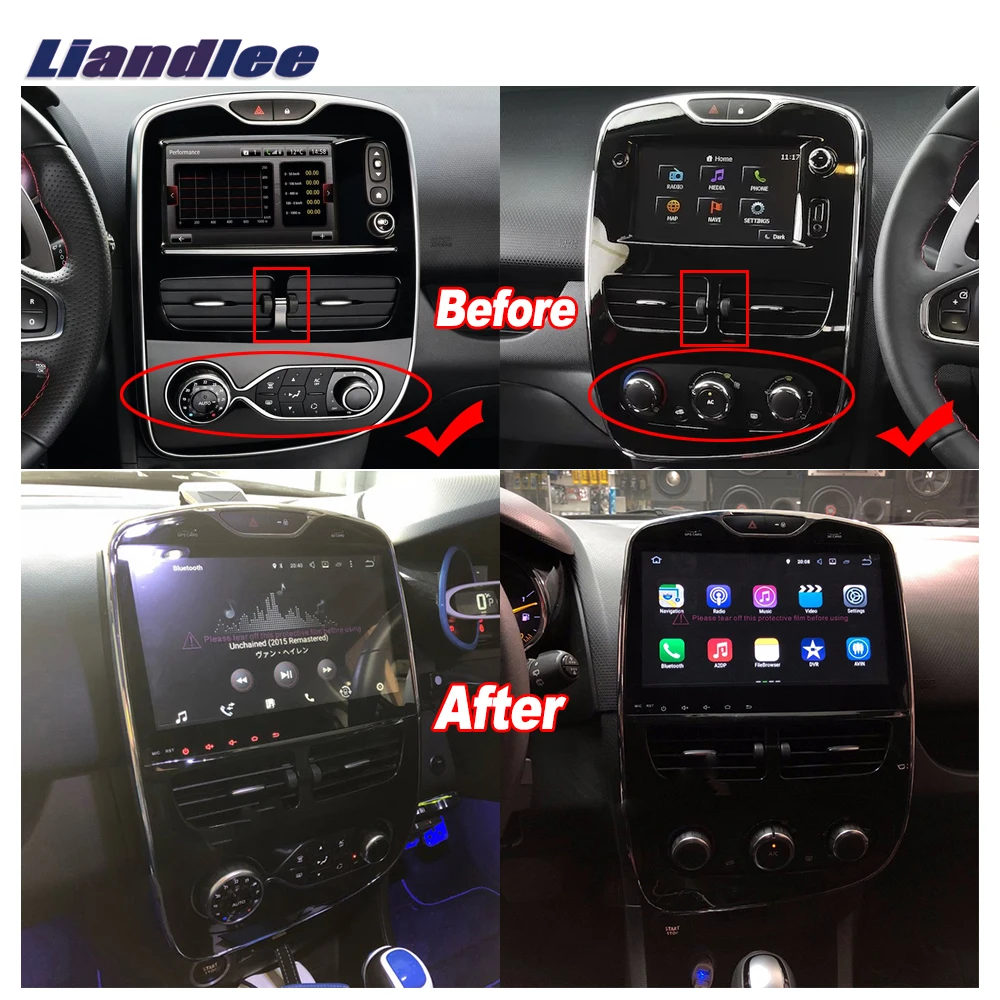 Excellent Liandlee 10.2" HD touch For Renault Clio 2012~2016 MANUAL AC Car Android Radio Player GPS Navi Nav Maps Media OBD Camera no DVD 3