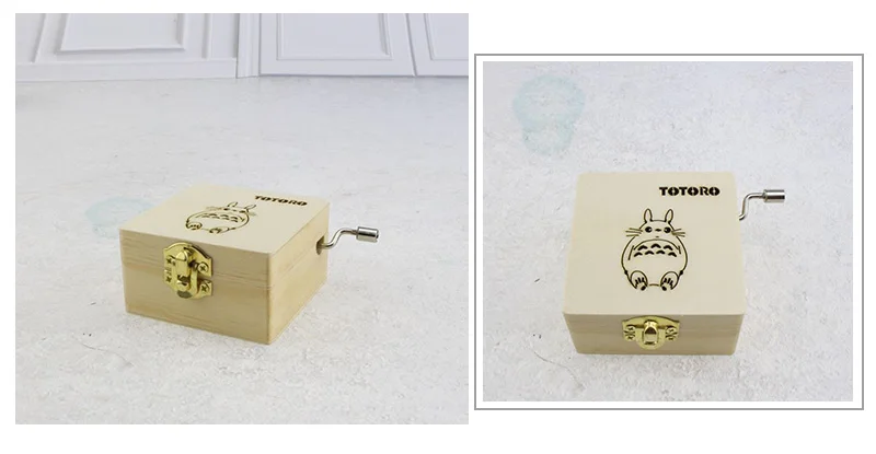Деревянная музыкальная шкатулка из мультфильма Тоторо, музыкальные коробки из аниме, музыкальные коробки с рукояткой, музыкальные коробки для рождества, дня рождения, студентов, креативные подарки, детские игрушки