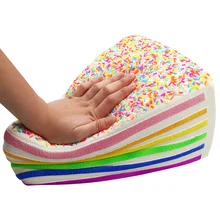 28 см супер большой PU медленно поднимающийся мягкий Радужный песочный торт сквиш антистресс сюрприз игрушки для снятия стресса
