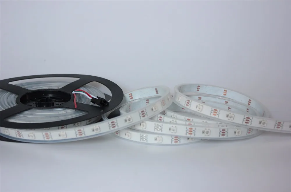 5 м 30 пикселей/м 150 5050 RGB SMD WS2811 IC встроенный WS2812B WS2812 белый PCB Адресный Цвет IP67 трубка