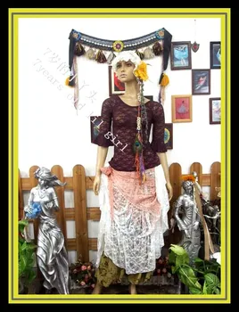 

Lace belly dance long top DP87