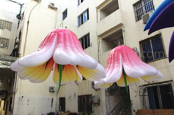 

Free shippin 2.5m Open LED flower for wedding wedding decoration inflatable