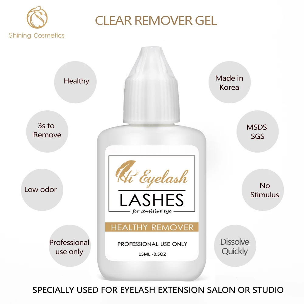 

4PCS 15ML 3S Hieyelash Professional Harmless Non-irritating Sensitive Eyes Eyelash Extension Remover Gel Glue From Korea