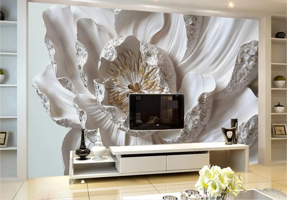 Besar Bunga Lukisan Dekoratif Mural Wallpaper Untuk R Tidur Besar Bunga Lukisan Dekoratif Mural Wallpaper Untuk R Tidur Ruang Tamu Sofa Lega Tv Dinding Latar Belakang Di Dari Perbaikan Rumah