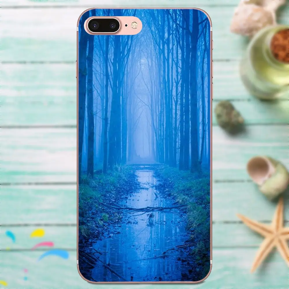 Красивый чехол из ТПУ с голубым лесом для мобильного телефона Xiaomi Redmi Mi Note 7 8 9 SE Pro
