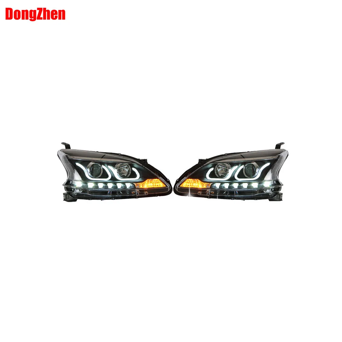 

Dong Zhen Fit For Nissan Sylphy 2012-2014 year LED Headlight U style Angel Eyes Projector Lens car styling