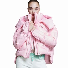 Высококачественное Брендовое женское пуховое пальто европейский и американский стиль, плотный теплый пуховик для женщин размера плюс, парка, пальто ZS382