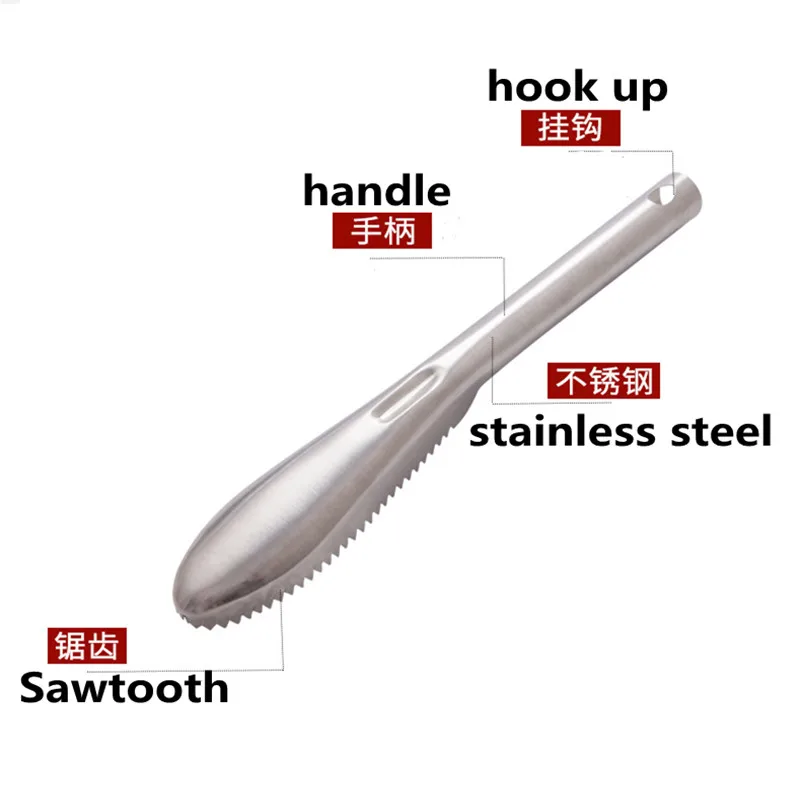 1 шт. из Нержавеющей Стали Рыбий чешуи очистка удаляет рыбий кожу двухсторонняя зубчатая ручная быстрая скребка кухня за исключением рыбной чешуи