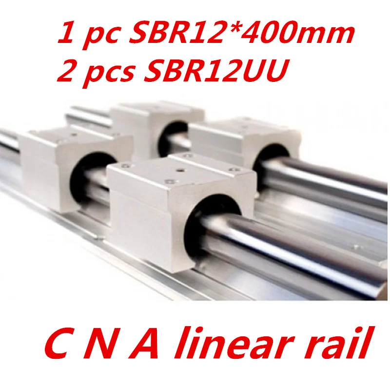 4 pcs SBR12UU blocks 12mm linear rail SBR12 L 350mm support rails 2 pcs