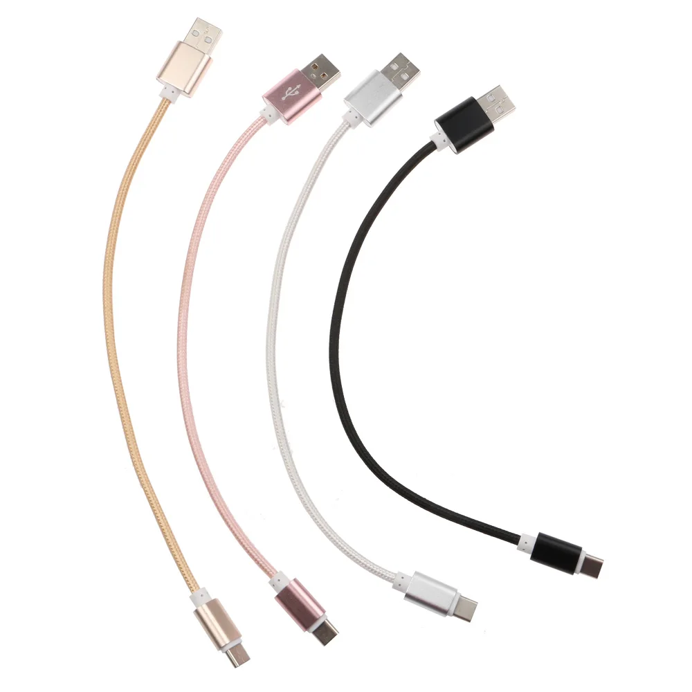 

Nylon Knitting Aluminum USB 3.1 Type-C 2A Data&Sync Charger Charging Short Cable