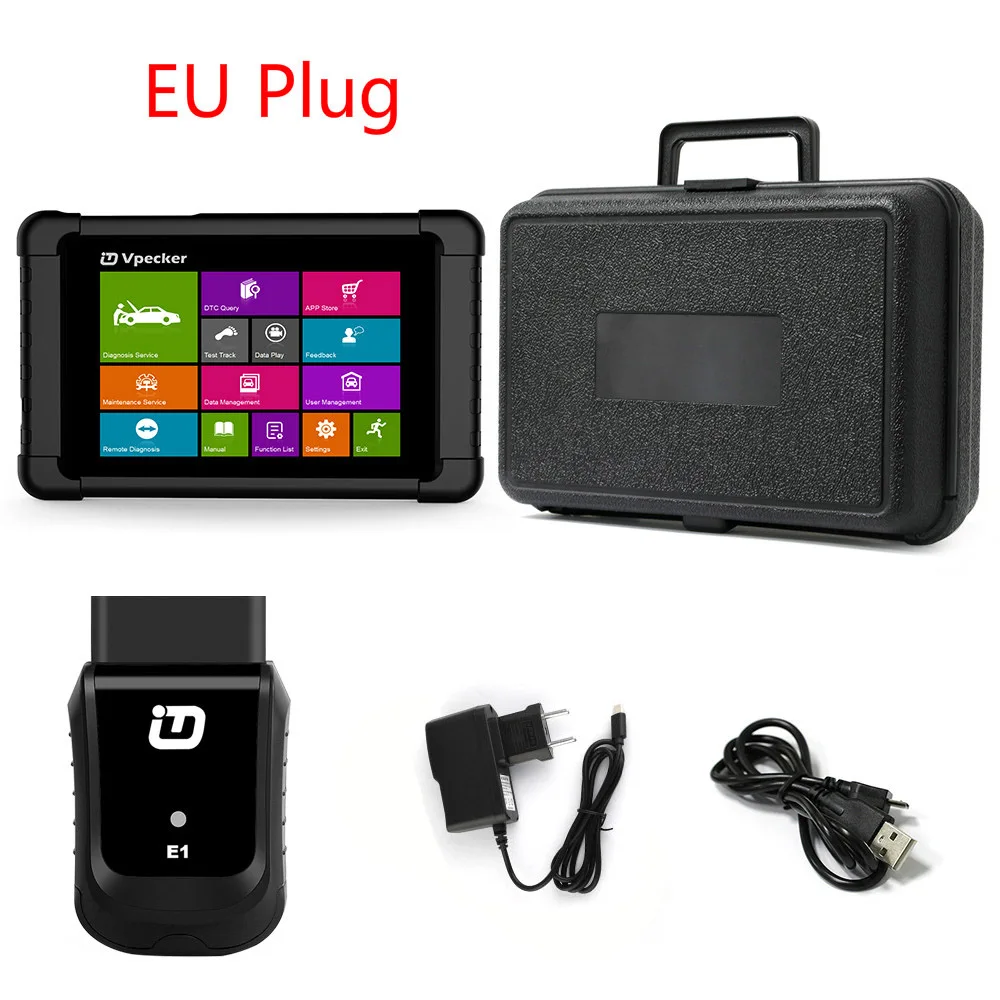 Беспроводной диагностический инструмент Wi-Fi с 8 ''планшет полные системы 72 производители автомобилей 22 языков бесплатное обновление устройство автодиагностики сканер ODB2 - Цвет: With Tablet EU Plug