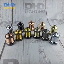 50 шт./лот Винтаж темы керамическое гнездо E27 разъем Эдисон Ретро 11 цветов DIY светильник аксессуары Алюминиевый патрон