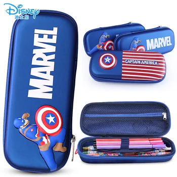 

Iron Man Stationery box Captain America student supplies Spiderman pen case Disney Boy gift reward