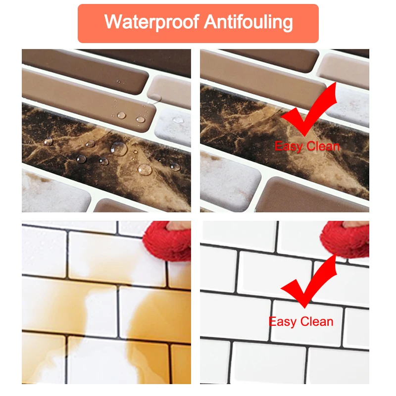 Waterproof Wall paper 3D Mosaic Peel and Self-adhesive Wall Stickers for Kitchen Bathroom Home Wall Decal Sticker Vinyl 30X30cm Waterproof Wall paper 3D Mosaic Peel and Self-adhesive Wall Stickers for Kitchen Bathroom Home Wall Decal Sticker Vinyl 30X30cm