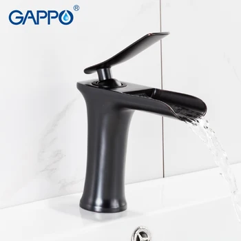 

GAPPO Basin Faucets bathroom water taps black basin sink faucet mixers taps deck mounted black faucet mixers waterfall faucet