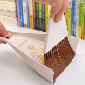 

1 Set Portable Useful Practical Household Desktop Broom and Dustpan for Cleaning Sofa Dining Table
