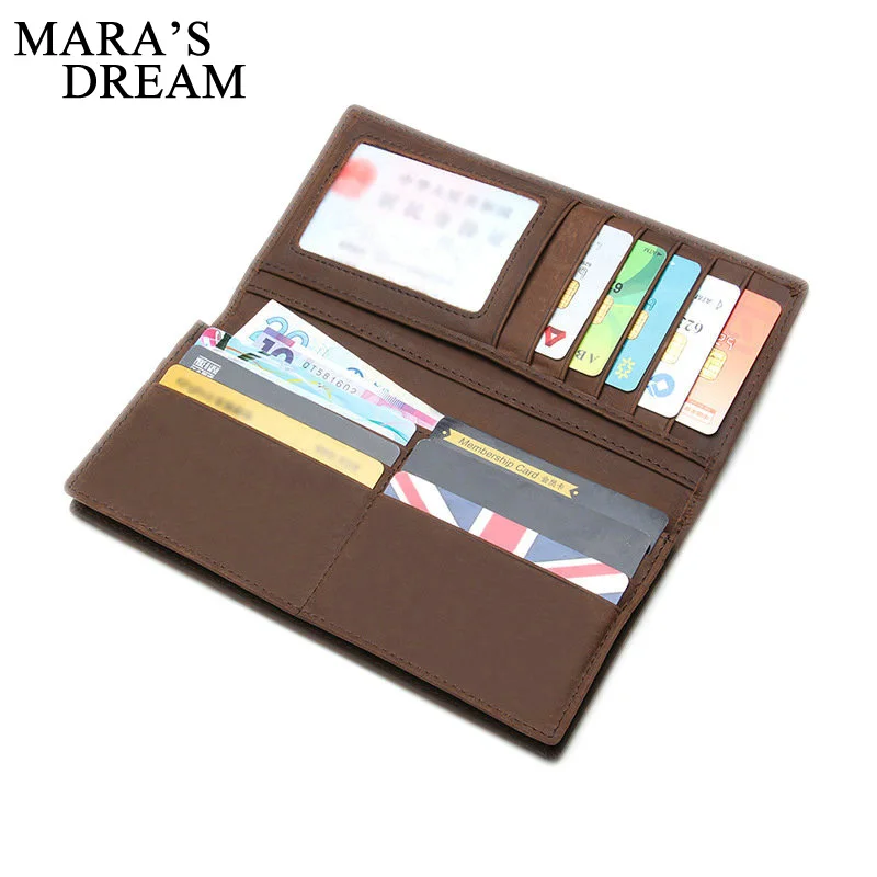 Mara's Dream 2018 новый длинный кошелек из натуральной коровьей кожи мужской клатч