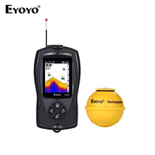 Eyoyo EF001C ручной Sonar рыболокаторы 147ft 45 м глубина обнаружения цвет ЖК-дисплей сигнализации эхолот портативный Fishfinder привлекательная лампа