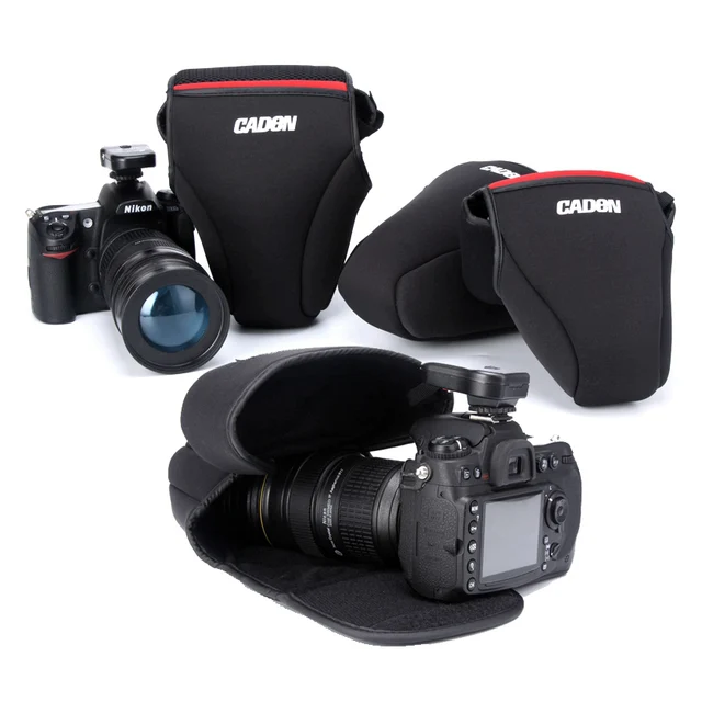 Size L Soft Neoprene Camera Case Bag For Canon EOS 80D 77D 70D 60D 50D 6D 5DII 5D3 7D 7D2 30D