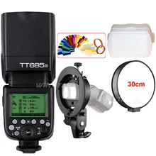 Godox TT685 TT685N 2.4 г беспроводной HSS 1/8000 S I-TTL вспышка Speedlite + Bowens s -Тип Кронштейн для цифровых зеркальных камер Nikon