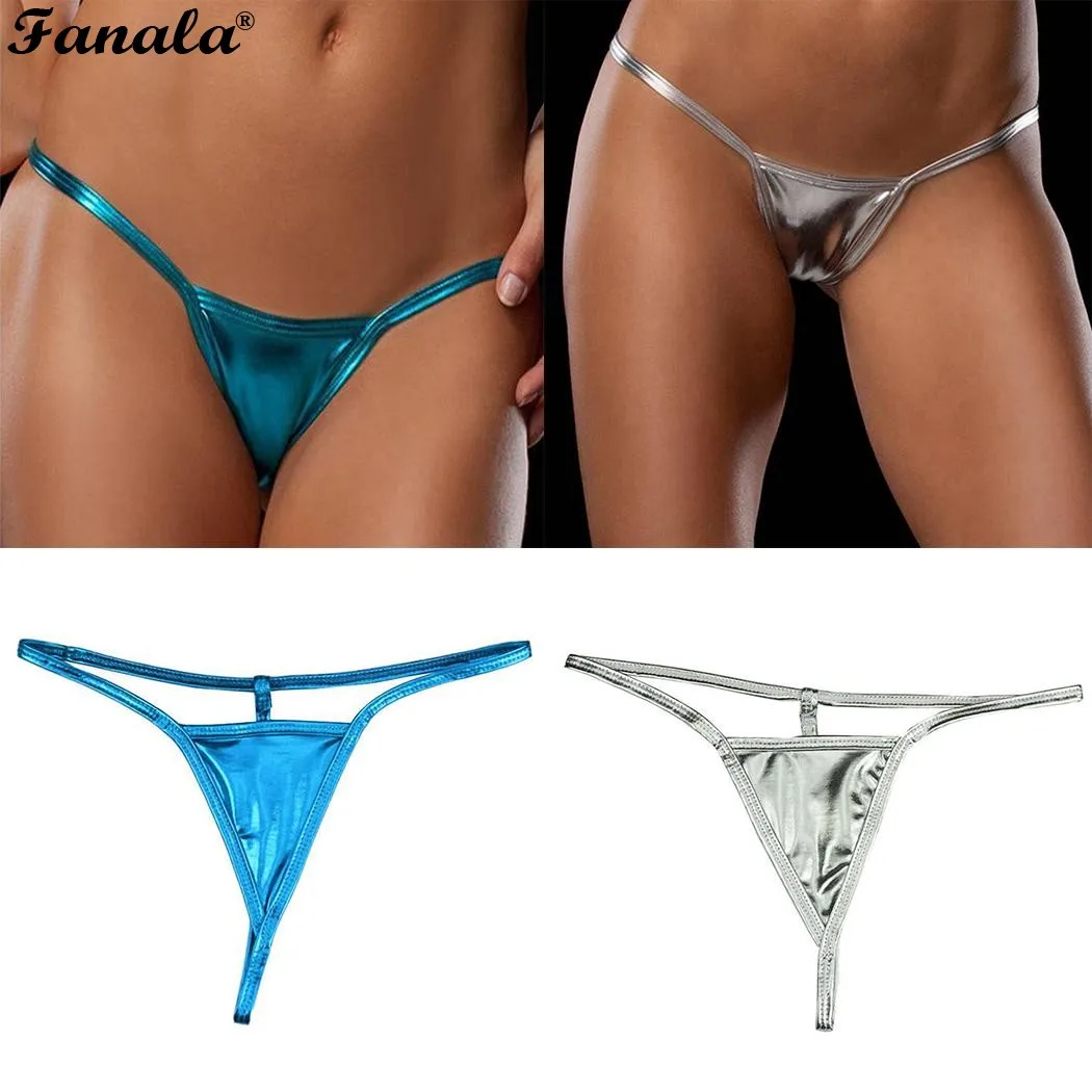 Shiny G String Micro Mini Thong Sexy Panty Erotic Lingerie Briefs Underwear Bikini Shorts Ladies Panty T-back Thong Underwear