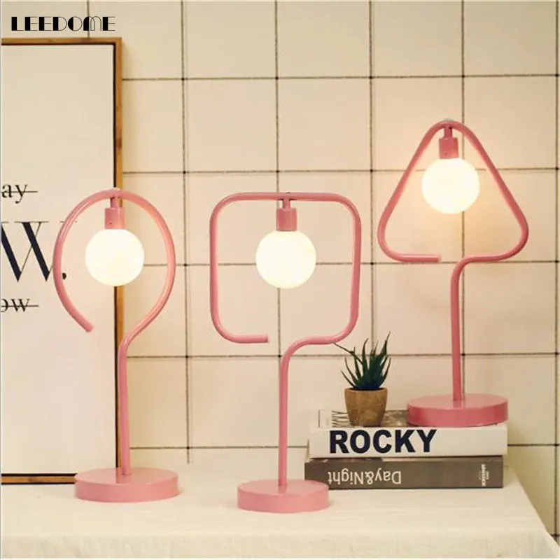 

Dropship Minimalist Nordic LED Night Light Black Pink Round Square triangle Style Study Bedroom Decoration Creative Night Lamp