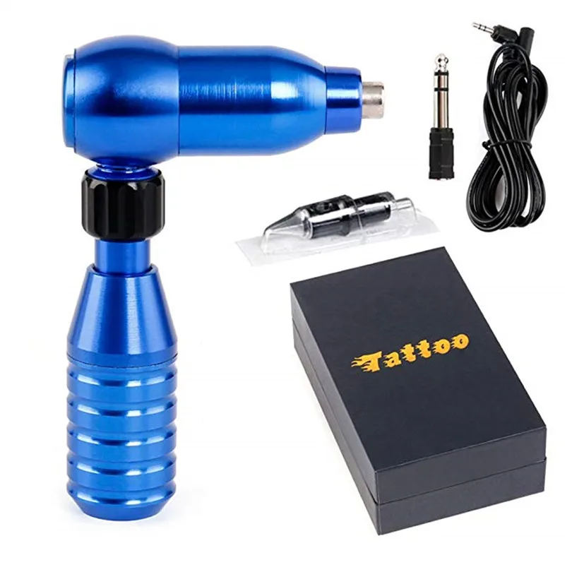 1Pcs Pro Permanent Makeup Eyebrow Lip Pen Tattoo 2-In-1 Hawk Rotary Tattoo Machine Gun For Tattoo Body Art 4.5W Motor - Цвет: blue