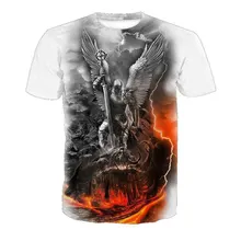 Cloudstyle 2019 Skull 3D Tshirts Men Women Angel Demon War 3D Print Short Sleeve Tees Shirts Streetwear Summer Top Plus Size 5XL цена Cloudstyle 2019 Skull 3D Tshirts Men Women Angel Demon War 3D Print Short Sleeve Tees Shirts Streetwear Summer Top Plus Size 5XL цены онлайн