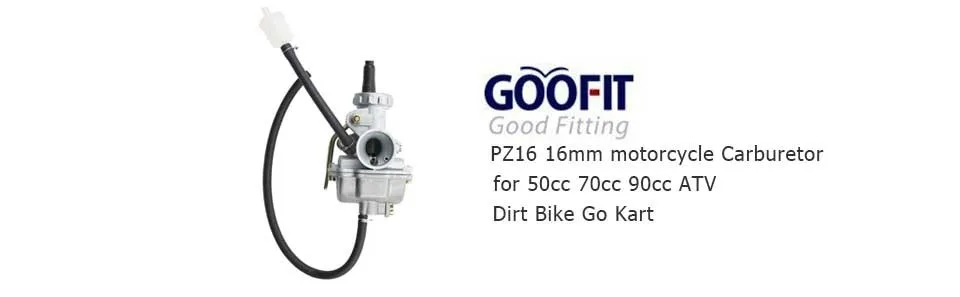 GOOFIT PZ16 16 мм карбюратор для 50cc 70cc 90cc ATV Dirt Bike Go Kart мотоцикл мотокросса дроссель N090-055-2