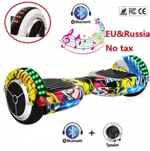 Hoverboard 6.5″ Electric Scooter Bluetooth Overboard Self Smart Balance Two Wheel Self Balancing Scooter Skateboard LED Light