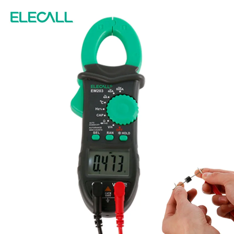 ELECALL EM203 4000 отсчетов AC/DC Напряжение Ток Сопротивление Емкость Частота измерения