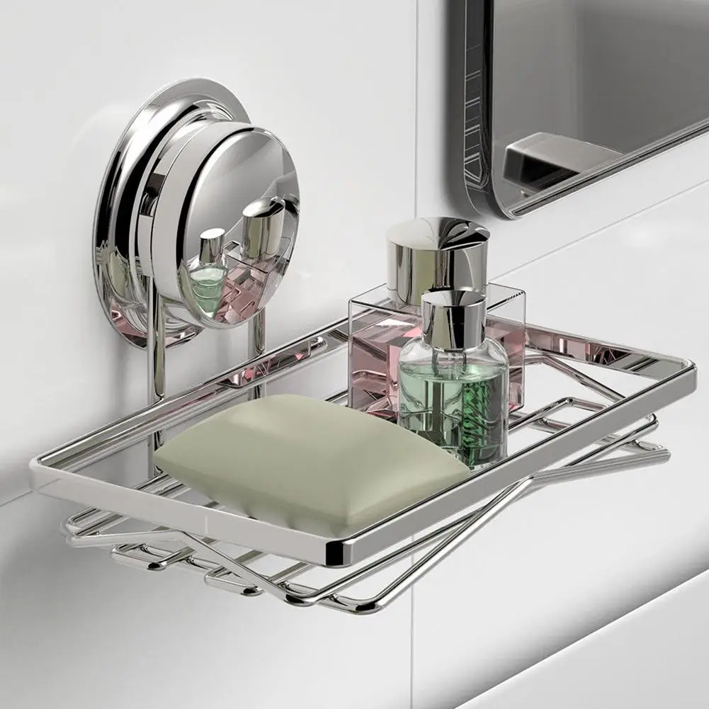 LanLan держатель для мыла для ванной комнаты креативная кухонная душевая пластина коробка из нержавеющей стали настенные полки для хранения мыла на присоске корзина