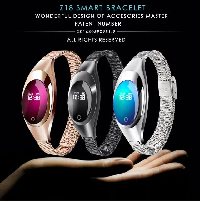 

Z18 Women Blood Pressure&blood oxygen&Heart rate Monitor Smart Bracelet Watch Women Smartwatch Watches Fitness Bracelet watch