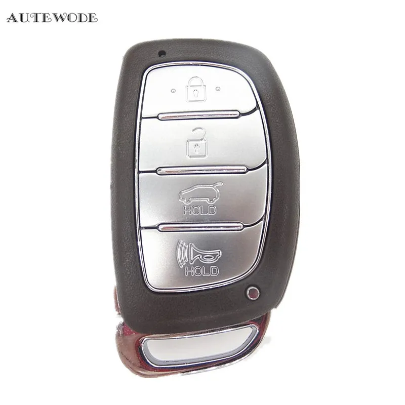 AUTEWODE Car key shell case fits For Hyundai 4 buttons car key blank