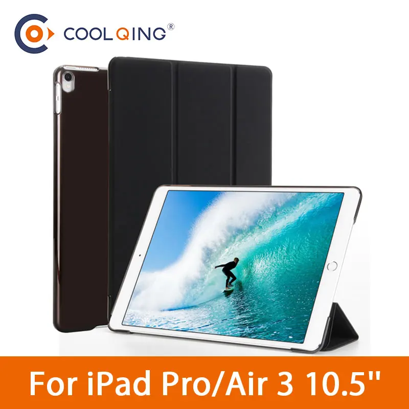

PU Tablet Case For iPad Air 3 10.5 2019 iPad Pro 10.5 Smart Wake/Sleep Tri-folded PC Protective Cover For iPad Pro Air 10.5 Case