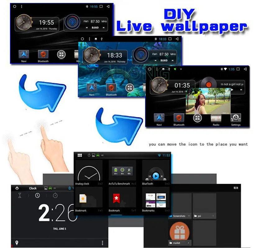 Sale 2 din PIP Split Screen Android Car DVD Player GPS for Toyota Prado 120 Land Cruiser 120 CAR Navigation Radio RDS BT WIFI Map 4