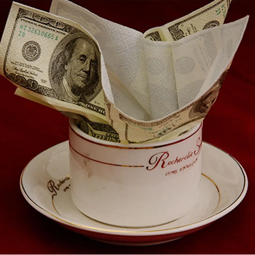 100 Dollars Napkin US Dollar Bill Paper Serviette Tissue Fake Moneyin Disposable Party