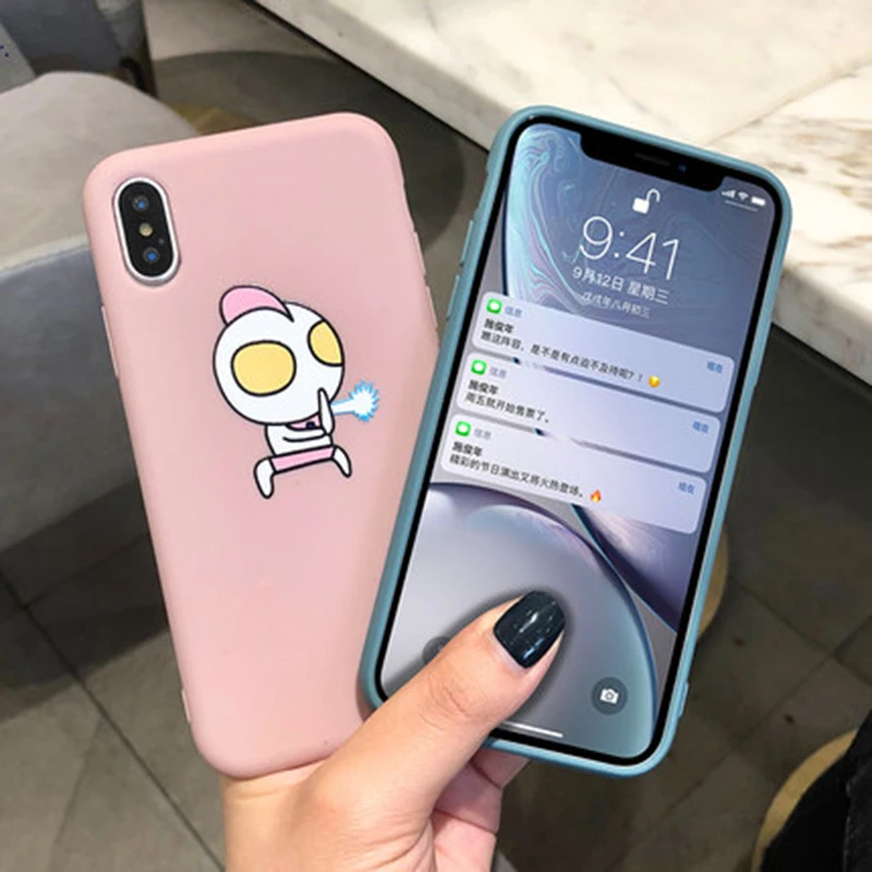 

2019 Newly Funny Cartoon Phone Case For iPhone 7 8 X case XR XS Max 6 6S Plus Soft TPU Silicone Back CoverSoft Cases Shell
