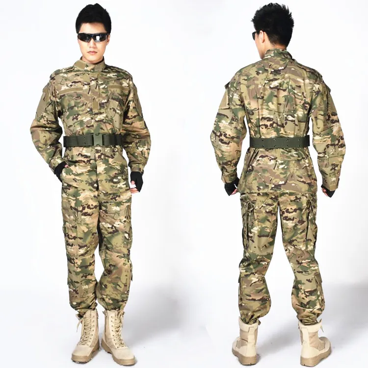 Тактическая форма Камуфляжный костюм в стиле милитари Боевая форма комплект рубашка+ брюки немецкий Лесной камуфляж одежда охота