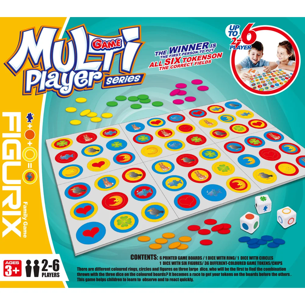 Обучающая настольная игра Figurix Семейные карточки игры Match Madness быстрый темп наблюдения экшн-игрушки для детей