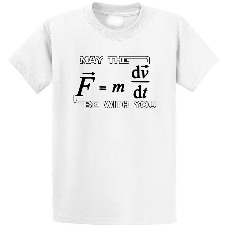 Mens T Shirts Fashion 2018 T Shirt May The Force Be with You Shirt Funny Math T Shirts Cotton Tops T-shirt Men Plus Size XS-3XL