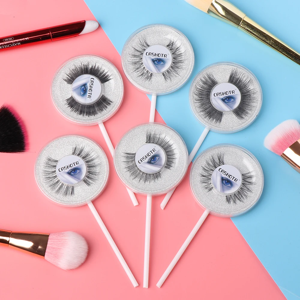 

1 Pair Lollipop False Eyelashes Natural Cross Long Eye Lashes Handmade Natural Cross Long Beauty Makeup Extension Tools 6 Styles