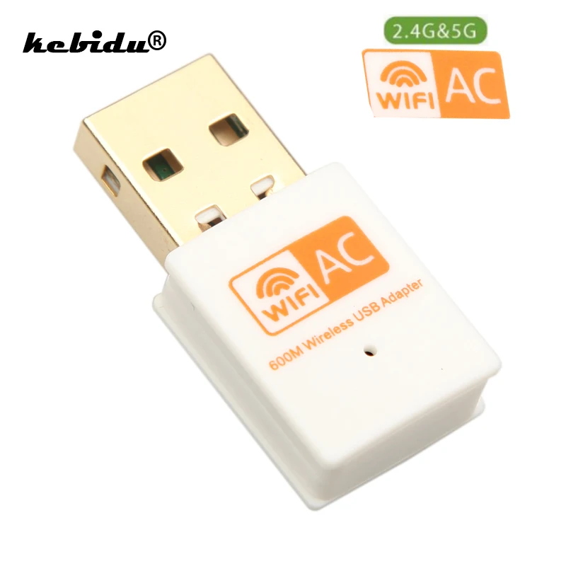 

kebidu Dual Band 600Mbps USB WiFi Adapter 2.4GHz 5GHz WiFi Antenna 802.11b/n/g/ac Mini Wireless Computer Network Card Receiver
