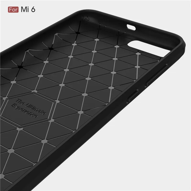 Slim Armor For Xiaomi MI6 Phone Case Silicone Soft Carbon Fiber Phone Cases Cover for Xiaomi MI 6 Case Capa Coque Shell