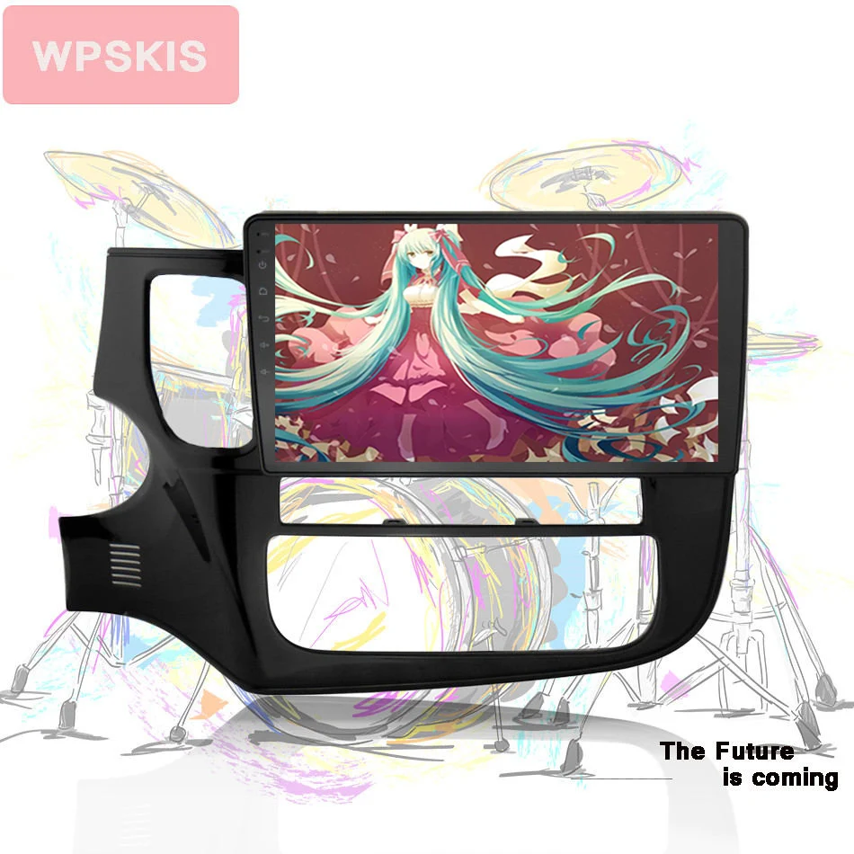 

10" Android 9.0 Car DVD GPS Player Navi for Mitsubishi Outlander 2014 2015 2016 18 464G Octa Core car Radio head unit auto aux