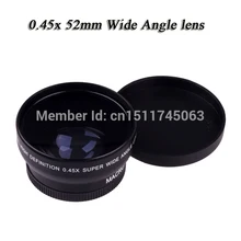Лидер продаж 52 мм 0.45x Широкий формат макро Объективы для фотоаппаратов Nikon D3200 D3100 D5200 D5100 D3100 D7000 D3200 D80 D90