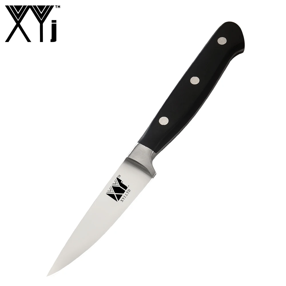 XYj кухонные ножи из нержавеющей стали, нож для очистки овощей Santoku, нож для нарезки хлеба, ножи из нержавеющей стали с ручкой ABS, кухонные инструменты - Цвет: 3.5 inch Fruit Knife