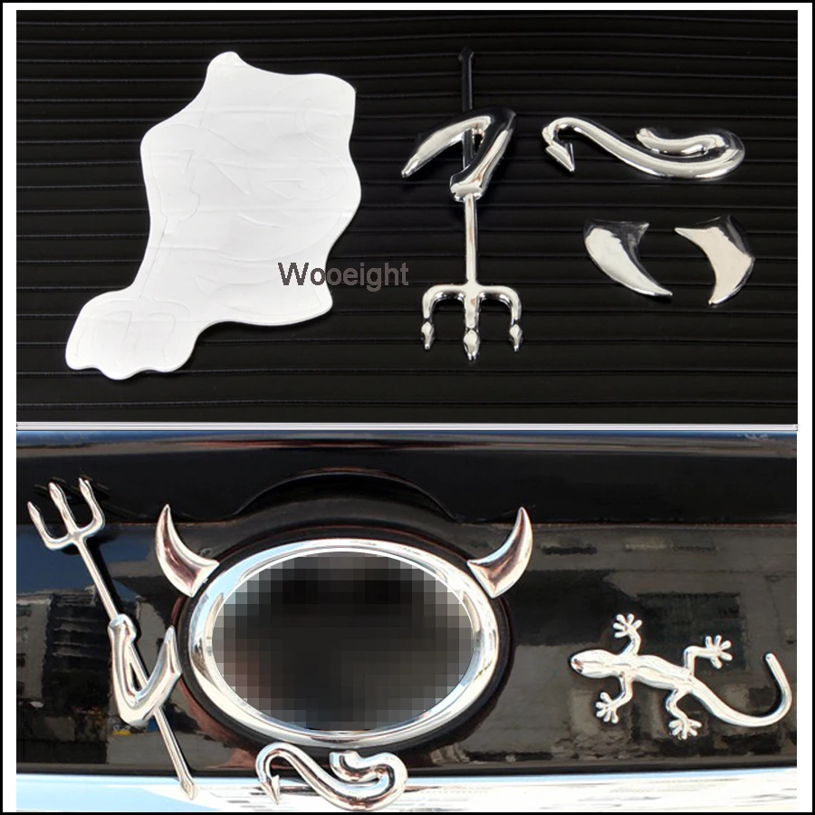 Car Styling Stainless Steel Stickers Demons Exterior Accessories