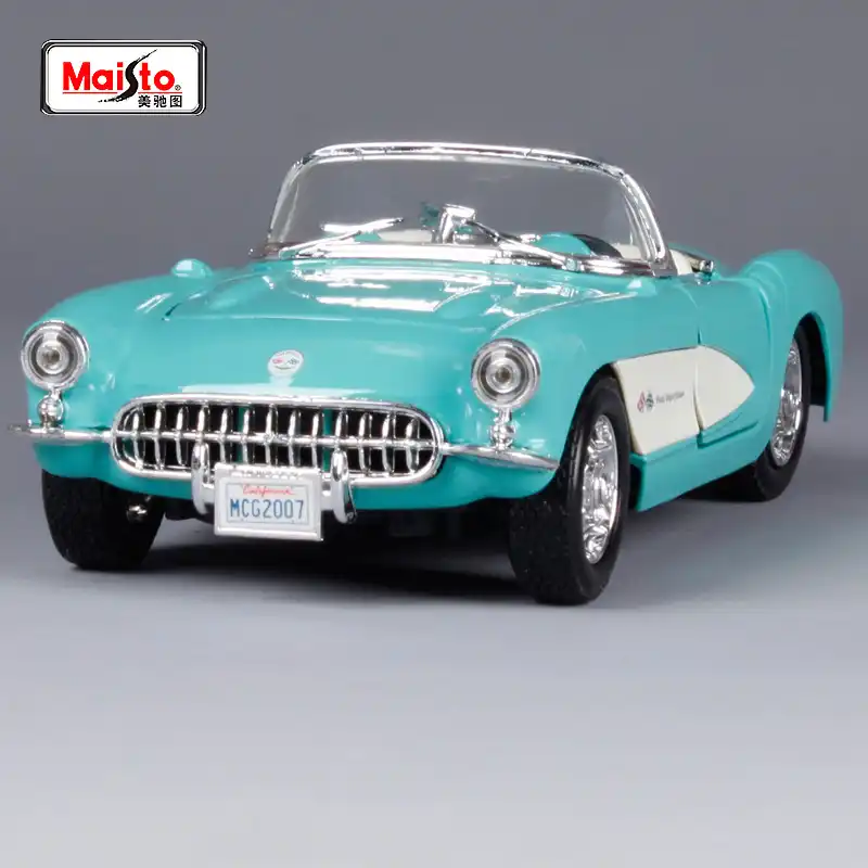 Maisto 1 24 1957 Chevrolet Corvette Classical Car Diecast Blue Black Vintage Car Model Cool Motorcar Collecting For Fans 31275 Aliexpress