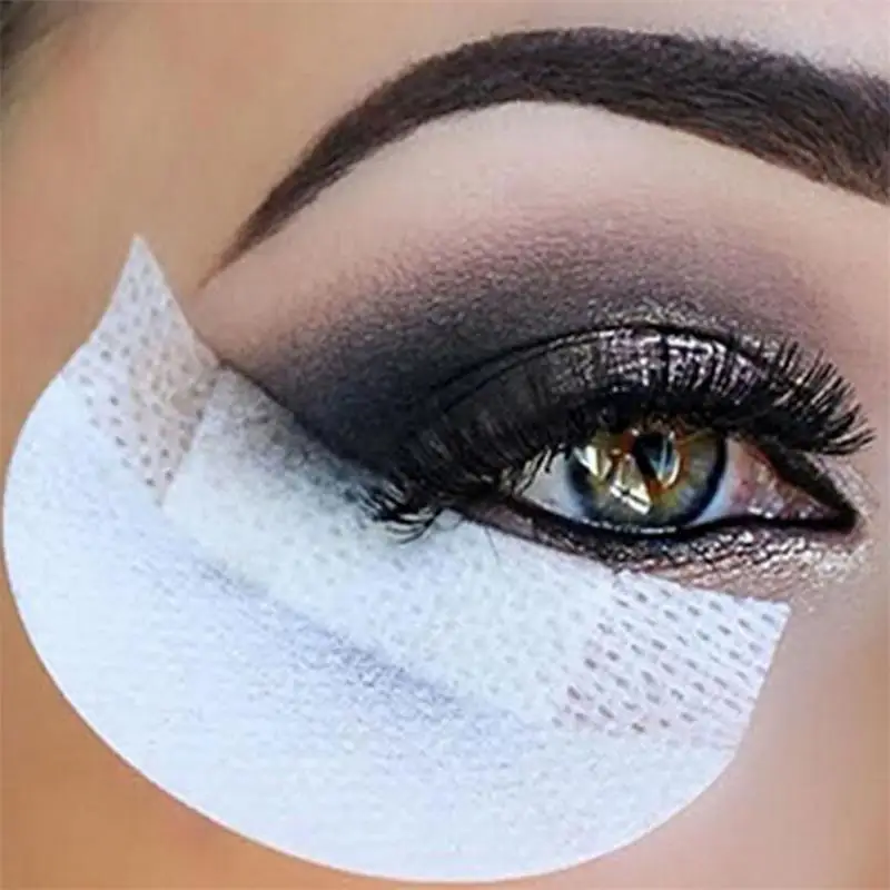

100pcs Disposable Non-woven fabric Eyeliner Eyeshadow Shield Under Eye Patch Lips Pad False Eyelash Grafting Aid Makeup Tool